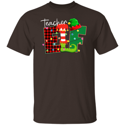 Christmas Elf Teacher  T-Shirt - lapicta
