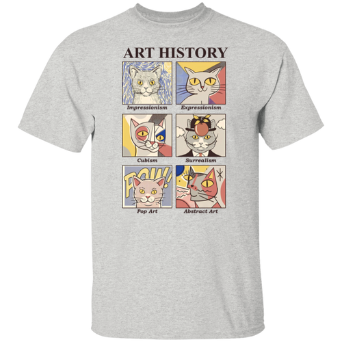 Art History Cat Teacher Vintage Unisex T-Shirt - letter