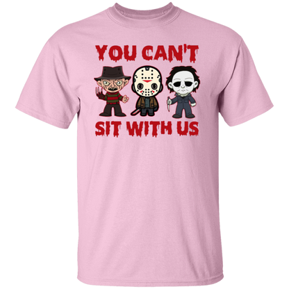 You Can’t Sit With Us Horror Movies Halloween Funny T-Shirt - leleart