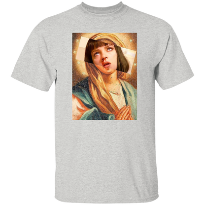 Pulp Fiction Virgin Mary Mia Wallace T-Shirt - leleart