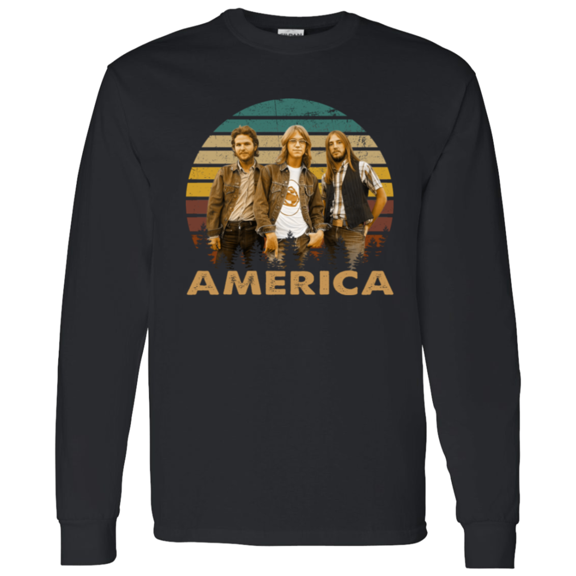 America Band G540 LS T-Shirt 5.3 oz. - pelyn