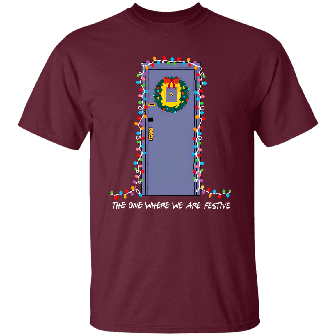 The One Where We Are Festive Teacher Vintage Unisex  T-Shirt - letter