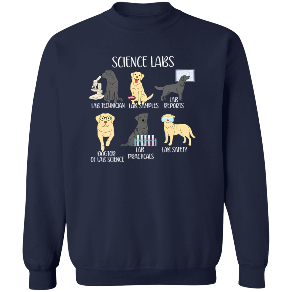 Labrador Retriever Funny Science Teacher Vintage T-Shirt - SWEATSHIRT