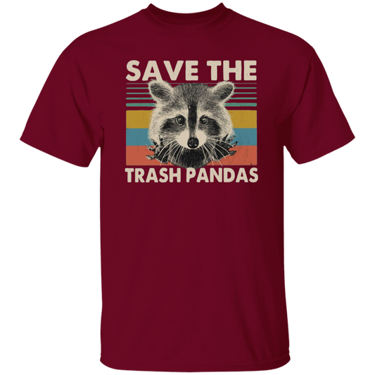 Raccoons Save The Trash Pandas Vintage T-Shirt, Raccoon Shirt, Racoon Shirt, Animal Lovers Shirt, Pet Lovers Shirt, Racoon Vintage Shirt	G500 5.3 oz. T-Shirt