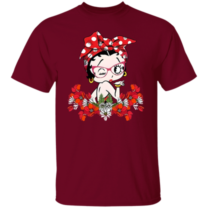 Betty Boop Flower  T-Shirt - leleart
