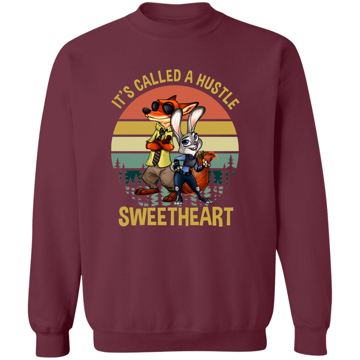It's Called A Hustle Sweetheart Vintage T-Shirt - G180 Gildan Crewneck Pullover Sweatshirt