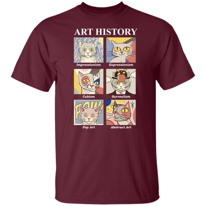 Art History Cat Teacher Vintage Unisex T-Shirt - letter