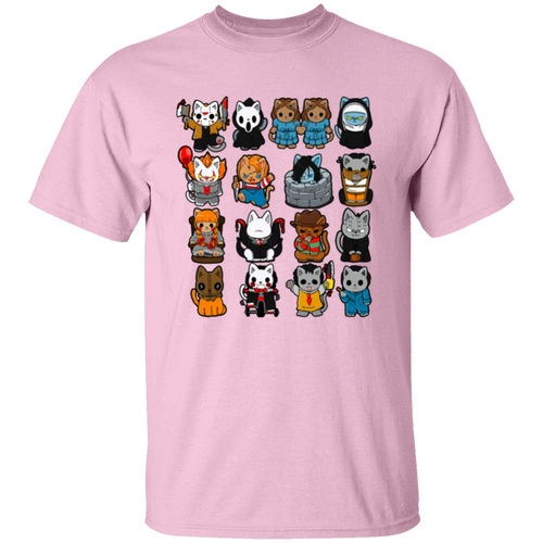 Funny Cats Horror Movie Characters Teacher Vintage Unisex  T-Shirt - letter