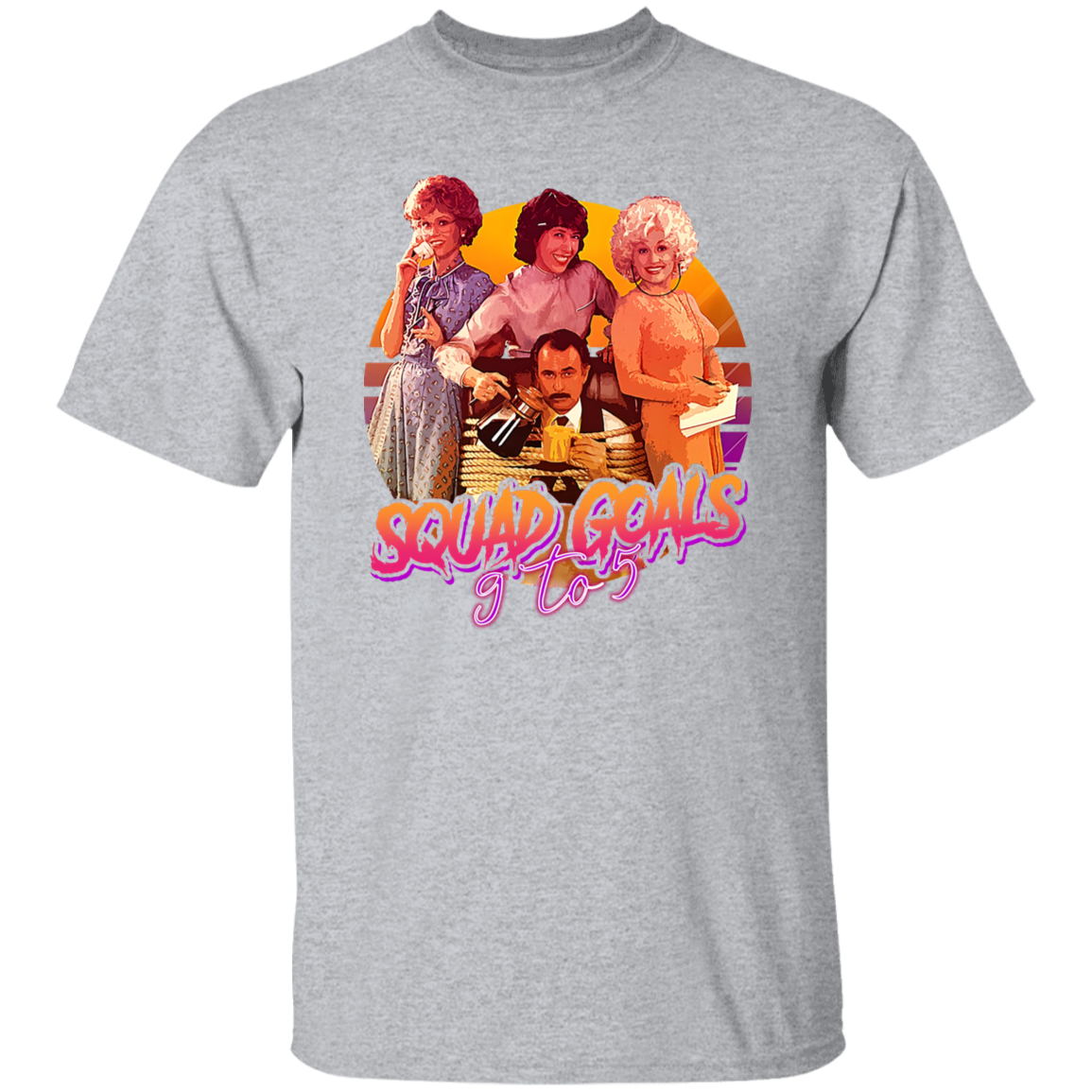 Squad Goals 9 To 5 Retro Design Unisex Vintage T-Shirt