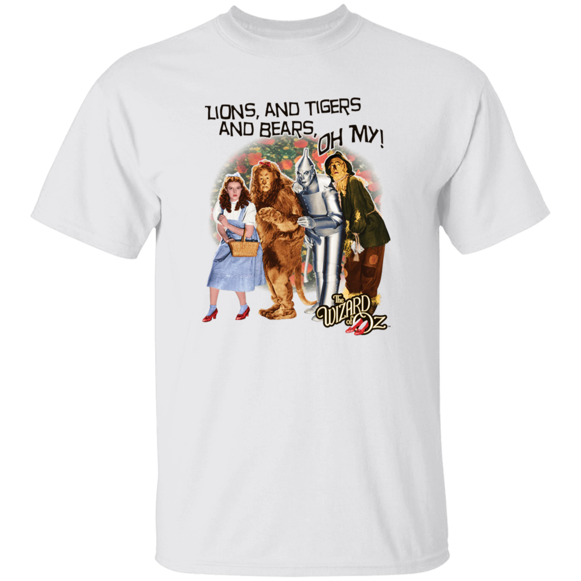 G500 5.3 oz. T-Shirt Lions And Tigers And Bears The Wizard Of Oz Unisex Vintage T-Shirt