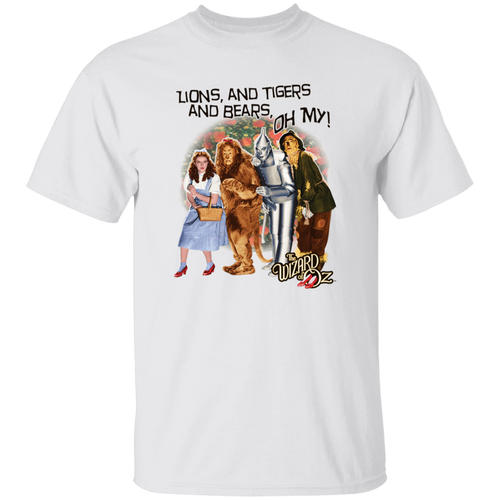 G500 5.3 oz. T-Shirt Lions And Tigers And Bears The Wizard Of Oz Unisex Vintage T-Shirt