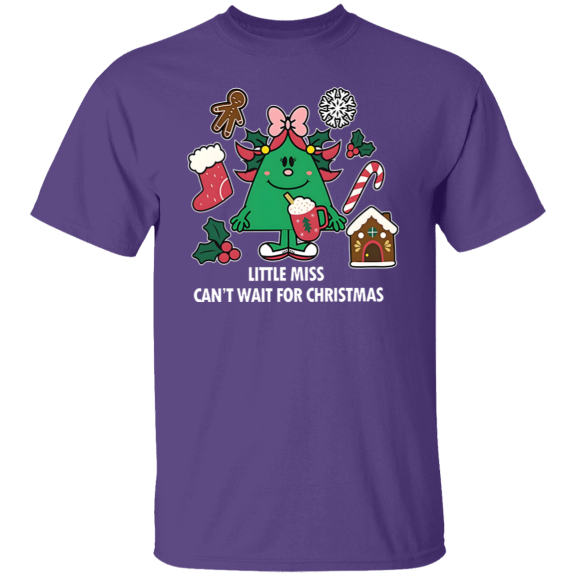 Little Miss Can't Wait For Christmas Teacher  T-Shirt - lapicta