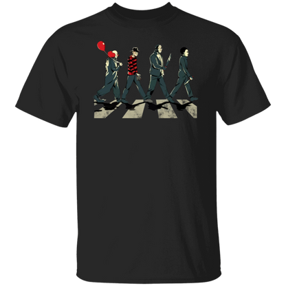 Horror Movie Characters Abbey Road T-Shirt - leleart