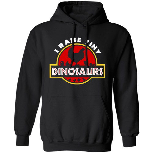 I Raise Tiny Dinosaurs Tee Funny Chicken Lover Farmer Gift Vintage G185 Gildan Pullover Hoodie - lucy - 88394616