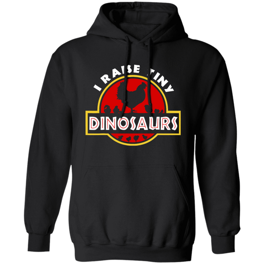 I Raise Tiny Dinosaurs Tee Funny Chicken Lover Farmer Gift Vintage G185 Gildan Pullover Hoodie - lucy - 88394616