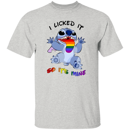 I Love Movie Lilo And Stitch Lgbt Pride I Licked It So It Mine Lesbian Vintage T-Shirt