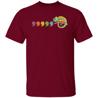 Comma Comma Chameleon Teacher T-Shirt - lapicta