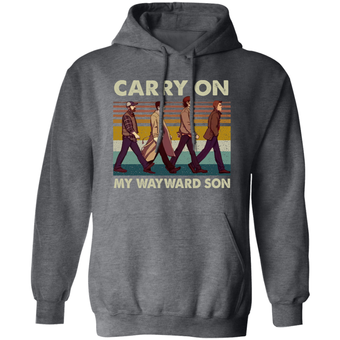 Supernatural Carry On My Wayward Son Vintage Gildan Pullover Hoodie - 98033316