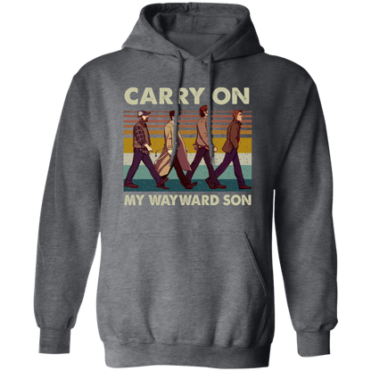 Supernatural Carry On My Wayward Son Vintage Gildan Pullover Hoodie - 98033316
