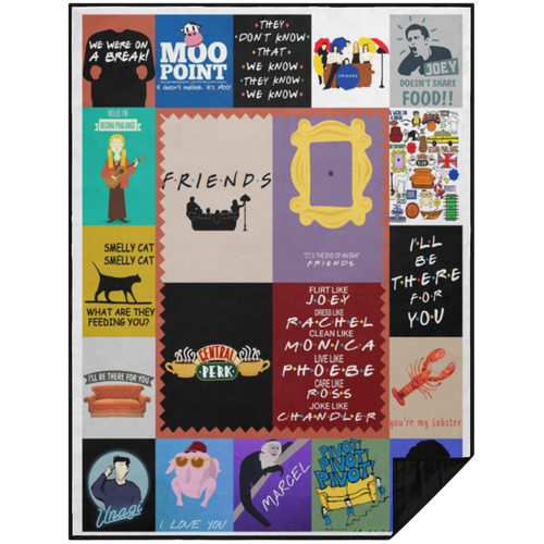 Friends TV Series Christmas Fleece Blanket, Premium Sherpa Blanket, Friends TV Series Blanket, Friends Quilt, Christmas Gift Blanket	PBL Premium Picnic Blanket 60x80