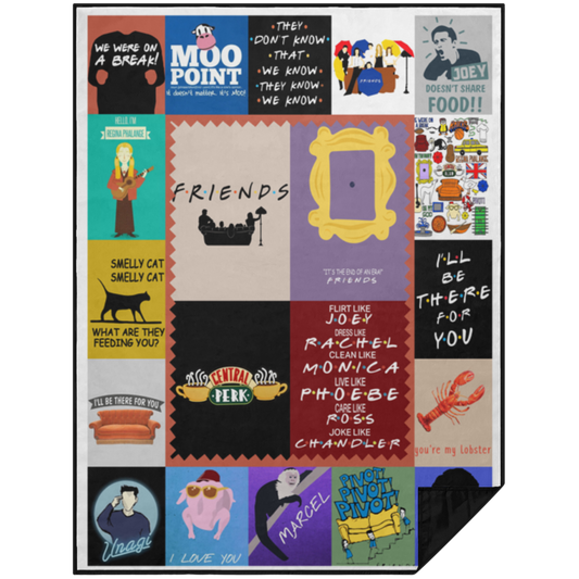 Friends TV Series Christmas Fleece Blanket, Premium Sherpa Blanket, Friends TV Series Blanket, Friends Quilt, Christmas Gift Blanket	PBL Premium Picnic Blanket 60x80
