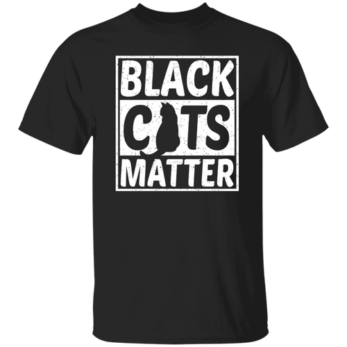 Black Cats Matter Funny Black Cat Lovers Vintage T-Shirt, Cat Shirt, Black Cat Shirt, Cat Lovers Shirt, Gift Tee For You And Your Family	G500 5.3 oz. T-Shirt