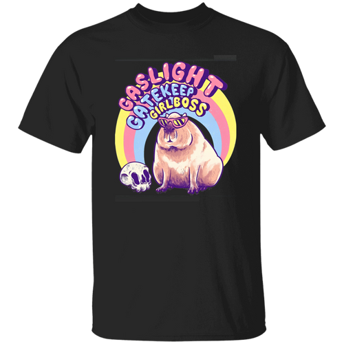 Gaslight Gatekeep Girlboss Cool Capybara Vintage T-Shirt - WS10062453