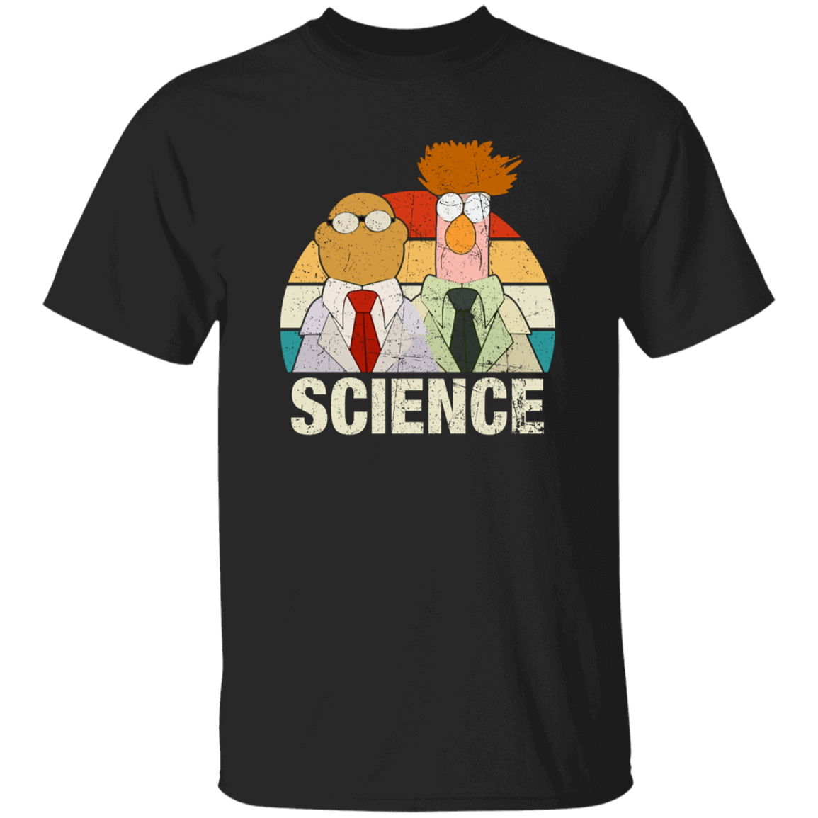 G500 5.3 oz. T-Shirt Muppets Science Bunsen And Beaker Unisex T-Shirt