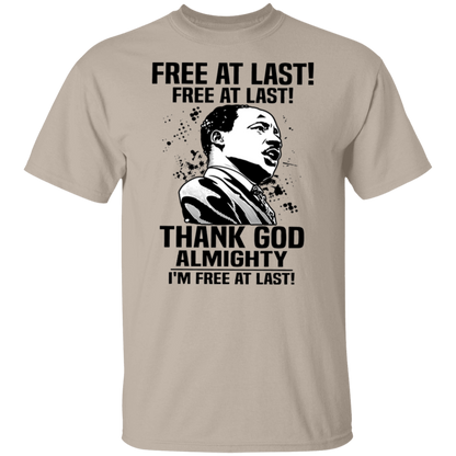Free At Last Free At Last Thank God Almighty Martin Luther King Jr Speech Vintage T-Shirt
