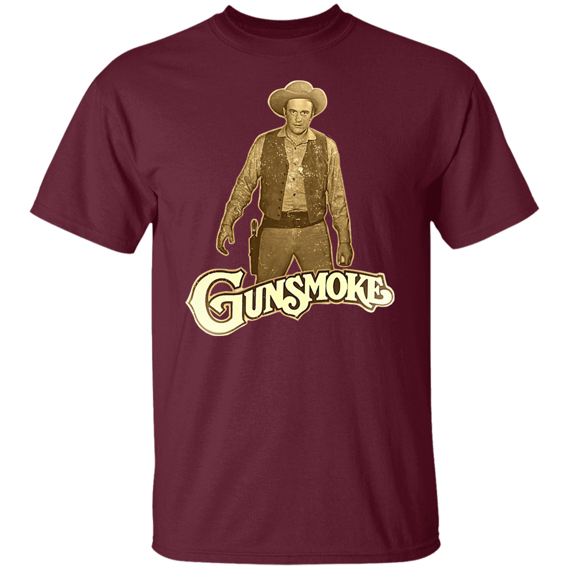 Gunsmoke James Arnes Anime Cowboy T-Shirt - CDCraft