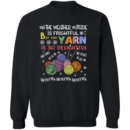 Oh The Weather Outside Is So Delightful for Christmas Vintage Pullover Sweatshirt