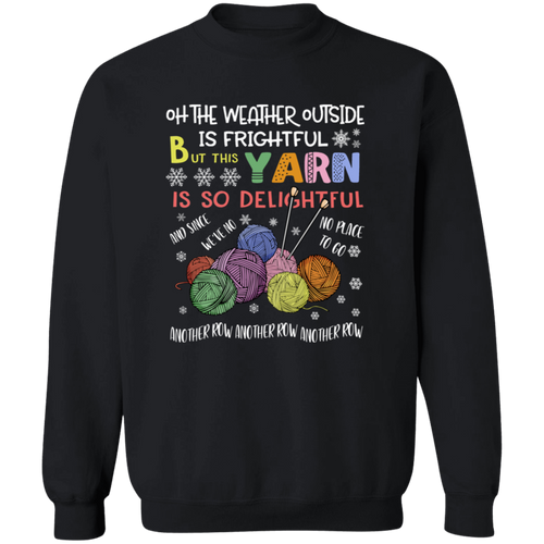 Oh The Weather Outside Is So Delightful for Christmas Vintage Pullover Sweatshirt