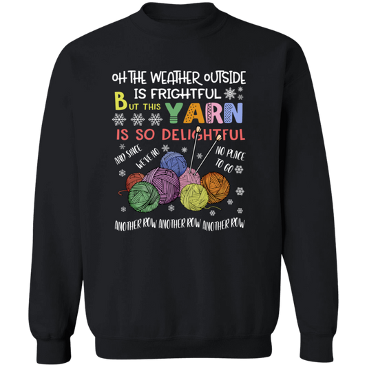 Oh The Weather Outside Is So Delightful for Christmas Vintage Pullover Sweatshirt