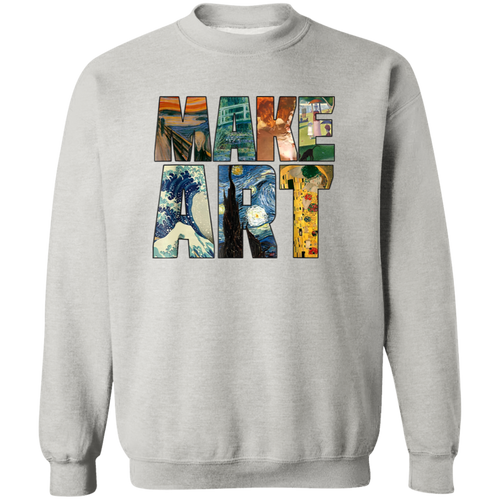 Make Art Teacher Vintage G180 Gildan Crewneck Pullover Sweatshirt - letter