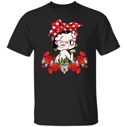 Betty Boop Flower  T-Shirt - leleart