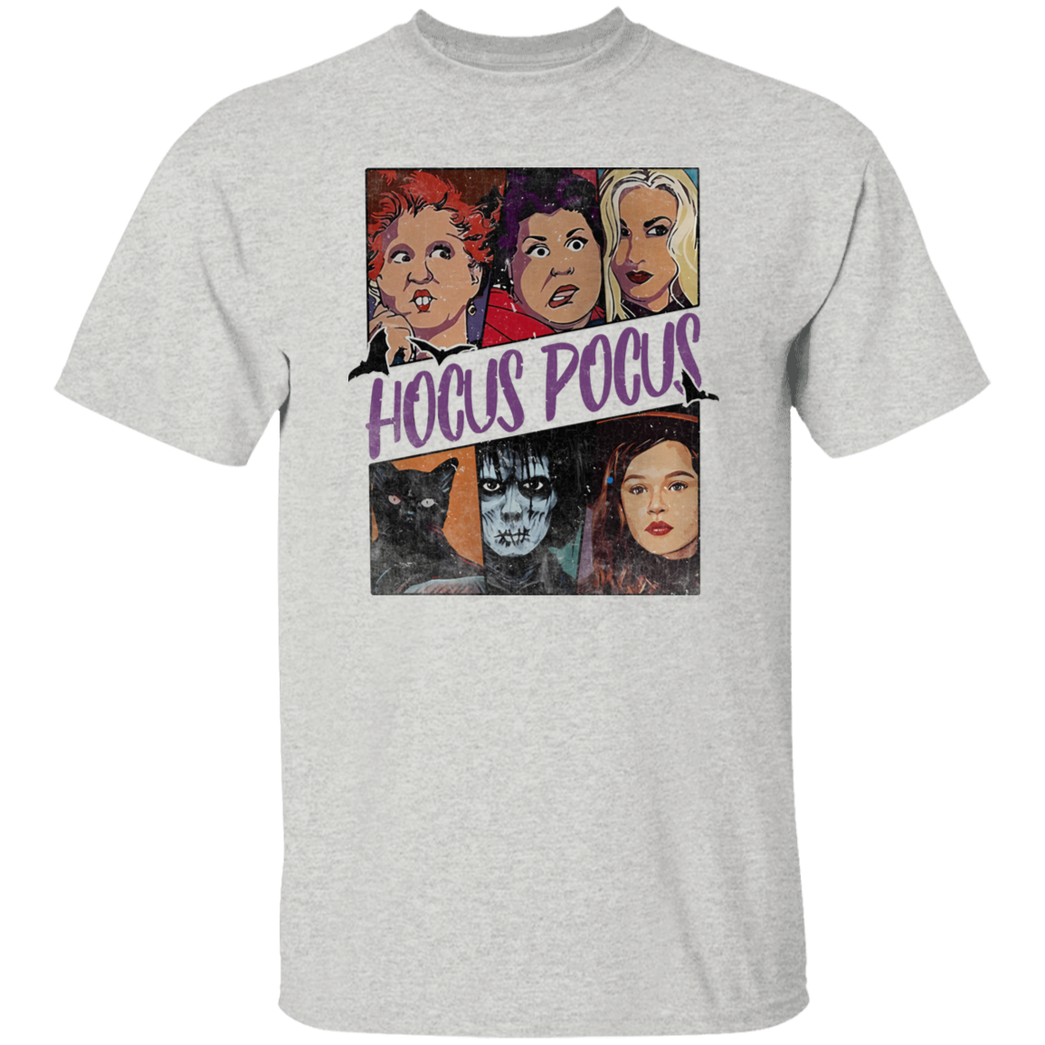 G500 5.3 oz. T-Shirt Retro Hocus Pocus Characters Vintage T-Shirt