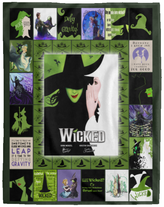 Wicked Fleece Blanket, Premium Sherpa Blanket, Wicked Blanket, Musical Quilt, Wicked Musical Blanket	VPL Cozy Plush Fleece Blanket - 60x80