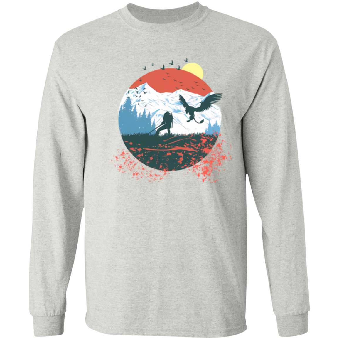 G540 LS T-Shirt 5.3 oz. Beautiful Art Of Geralt Dude The Witcher Tv Series Unisex Vintage T-Shirt