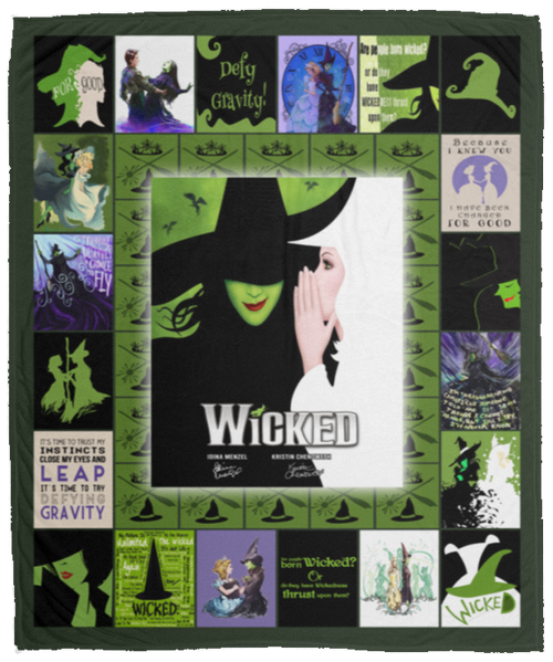 Wicked Fleece Blanket, Premium Sherpa Blanket, Wicked Blanket, Musical Quilt, Wicked Musical Blanket	VPM Cozy Plush Fleece Blanket - 50x60