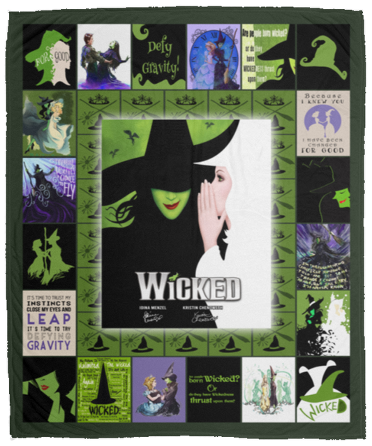 Wicked Fleece Blanket, Premium Sherpa Blanket, Wicked Blanket, Musical Quilt, Wicked Musical Blanket	VPM Cozy Plush Fleece Blanket - 50x60