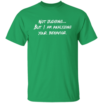 Not Judging But I Am Analyzing Your Behavior Teacher Vintage Unisex  T-Shirt - letter