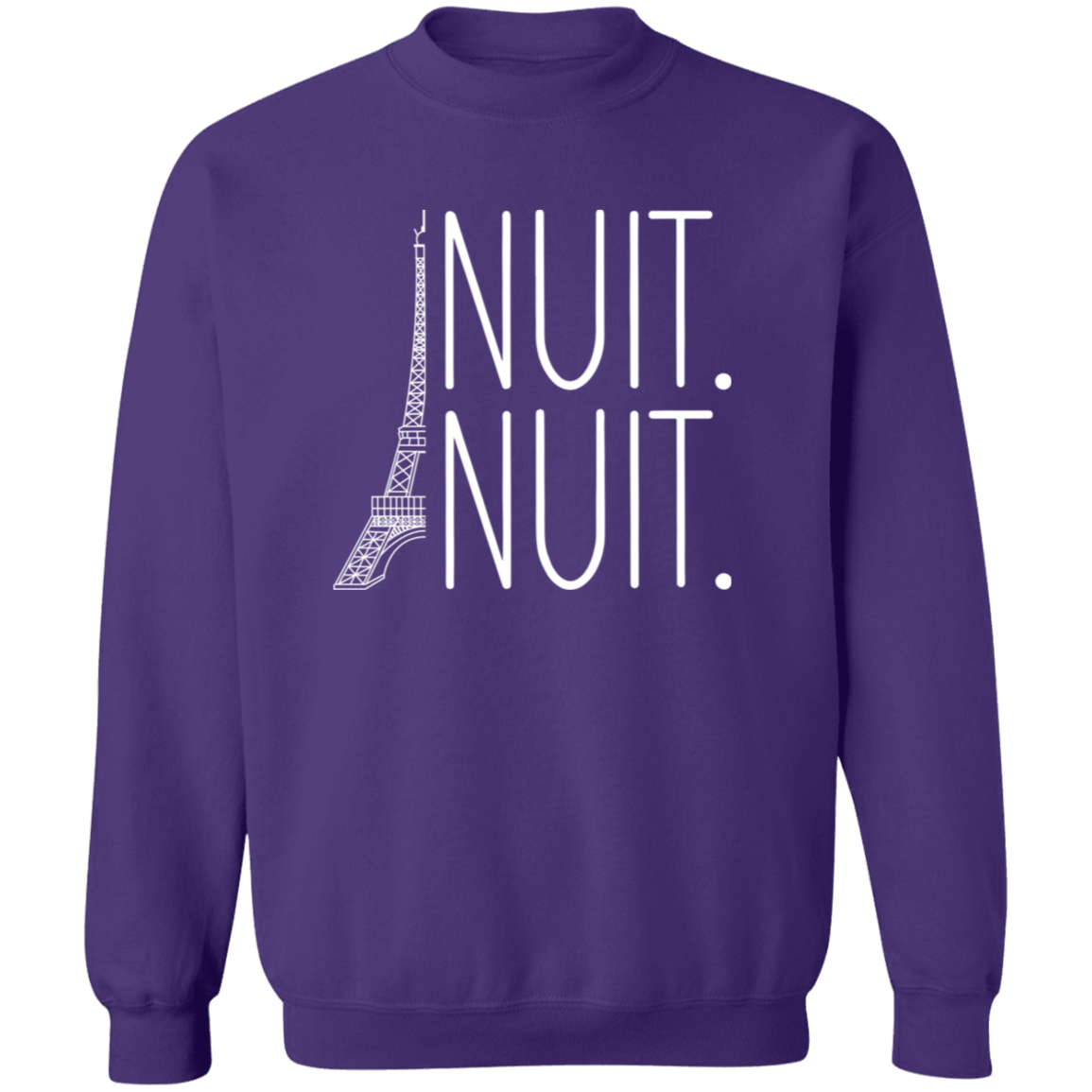 Nuit Nuit Crewneck Pullover Sweatshirt - ID12022437