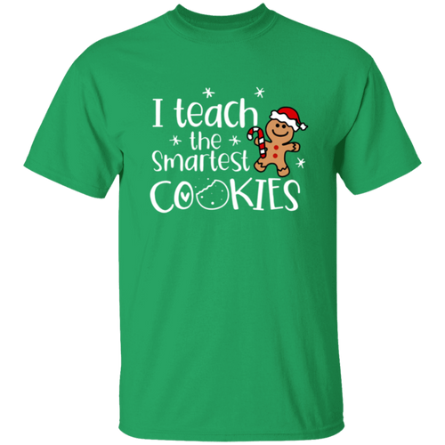 Christmas I Teach The Smartest Cookies Teacher Vintage Unisex  T-Shirt - letter