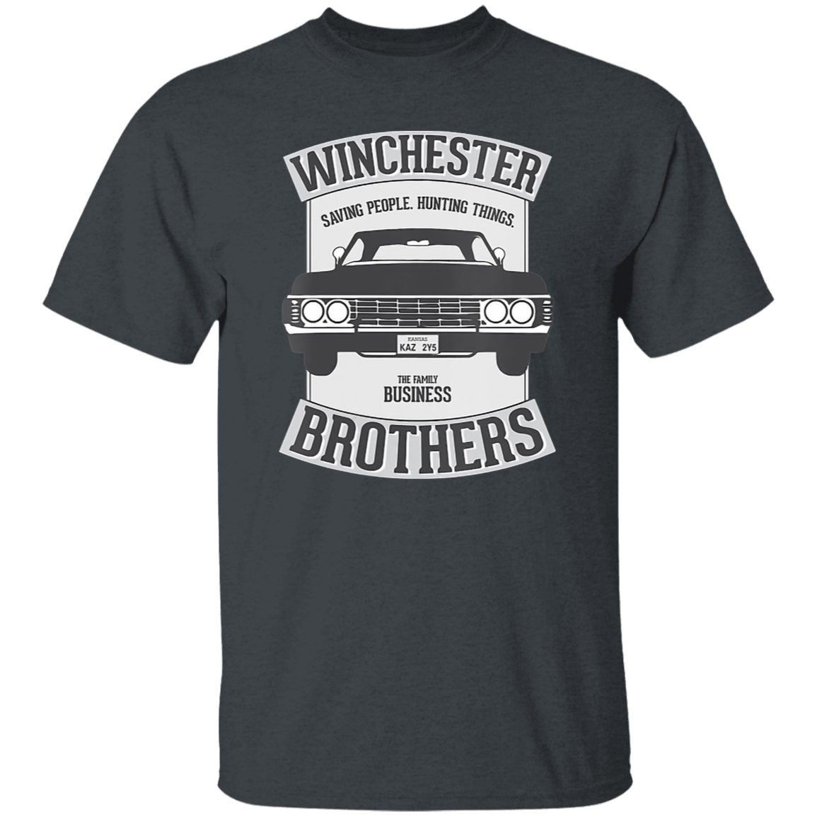 Supernatural Winchester Brothers Impala Badge T-Shirt, Supernatural Shirt, Supernatural Brothers Shirt, Gift Tee For You And Your Friends	G500 5.3 oz. T-Shirt