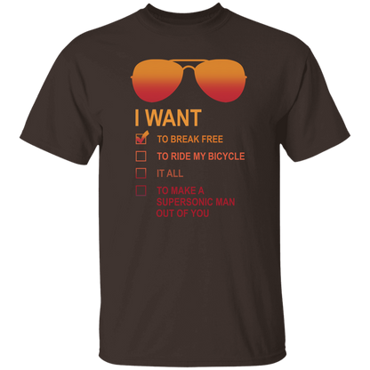 I Want to Break Free Freddie Mercury Glasses T-Shirt - leleart
