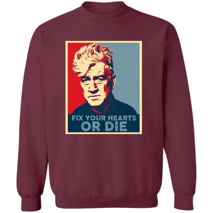 Retro Fix Your Hearts Or Die Unisex Vintage  Sweatshirt