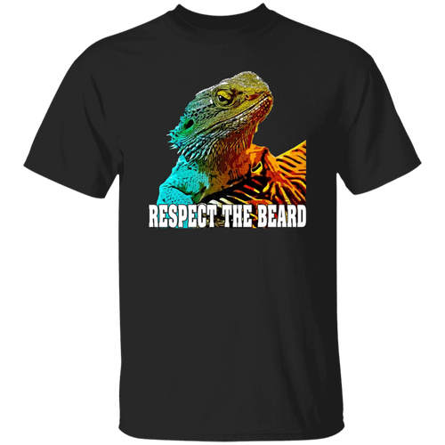 Respect The Beard Funny Bearded Dragon Graphic Vintage T-Shirt