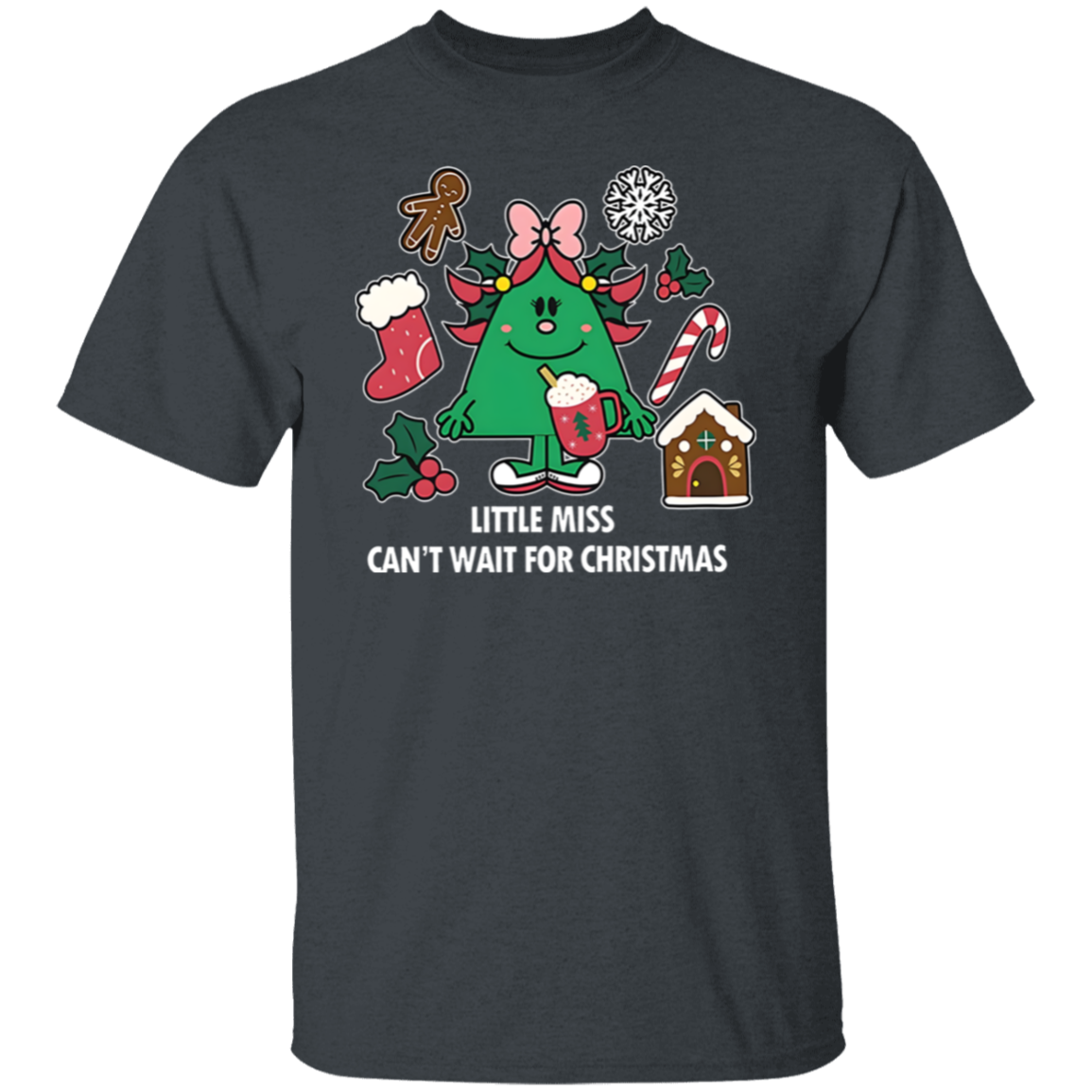Little Miss Can't Wait For Christmas Teacher  T-Shirt - lapicta