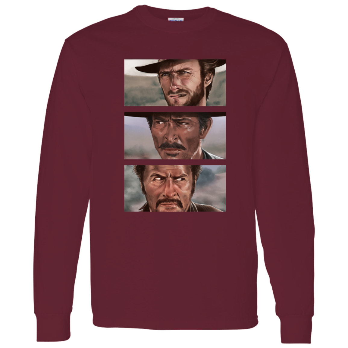 G540 LS T-Shirt 5.3 oz. The Good The Bad And The Ugly Clint Eastwood Movie T-Shirt