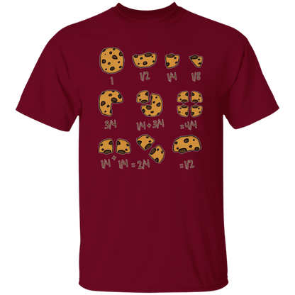 Cookie Fractional Numbers Math Teacher T-Shirt - CDCraft